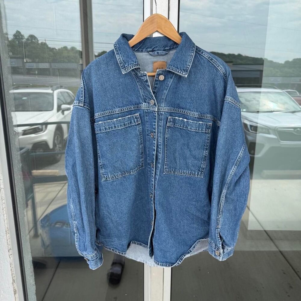 GAP Blue Denim Jacket Double Front Pockets Mens Size Small